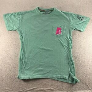 Three Square Alabama Crimson Tide T-Shirt Women Medium Mint Green Excellent UA